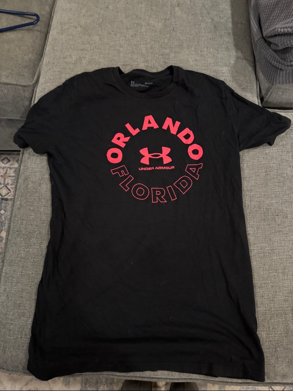 Under Armour Black T-Shirt with Red Orlando Florida Logo